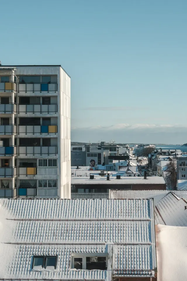 Utsikt over Kristiansand fra bygget